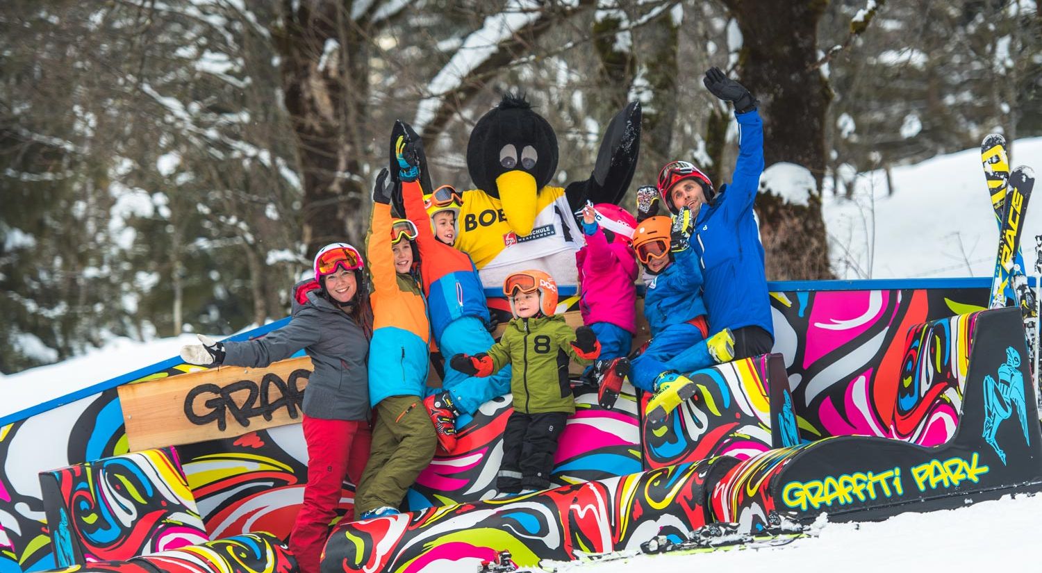 Kids Snowpark, Graffiti, Familienurlaub